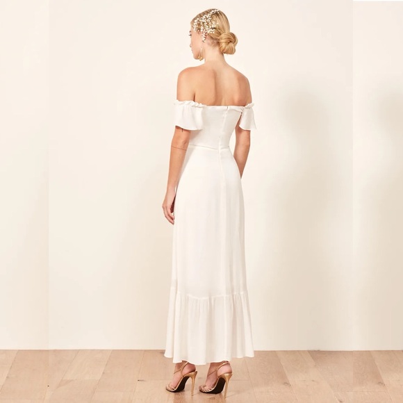 Reformation Butterfly Dress in Ivory - Picture 3 of 6